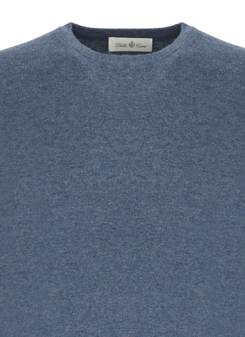 Della Ciana Merino Wool And Cashmere Sweater With Ribbed Detailing