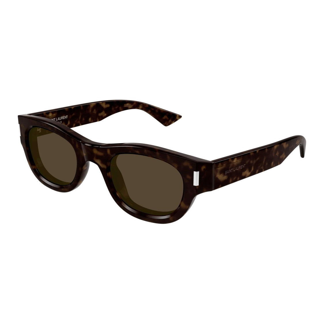 Saint Laurent Sl 761 Bold Rectangular Tortoiseshell Sunglasses