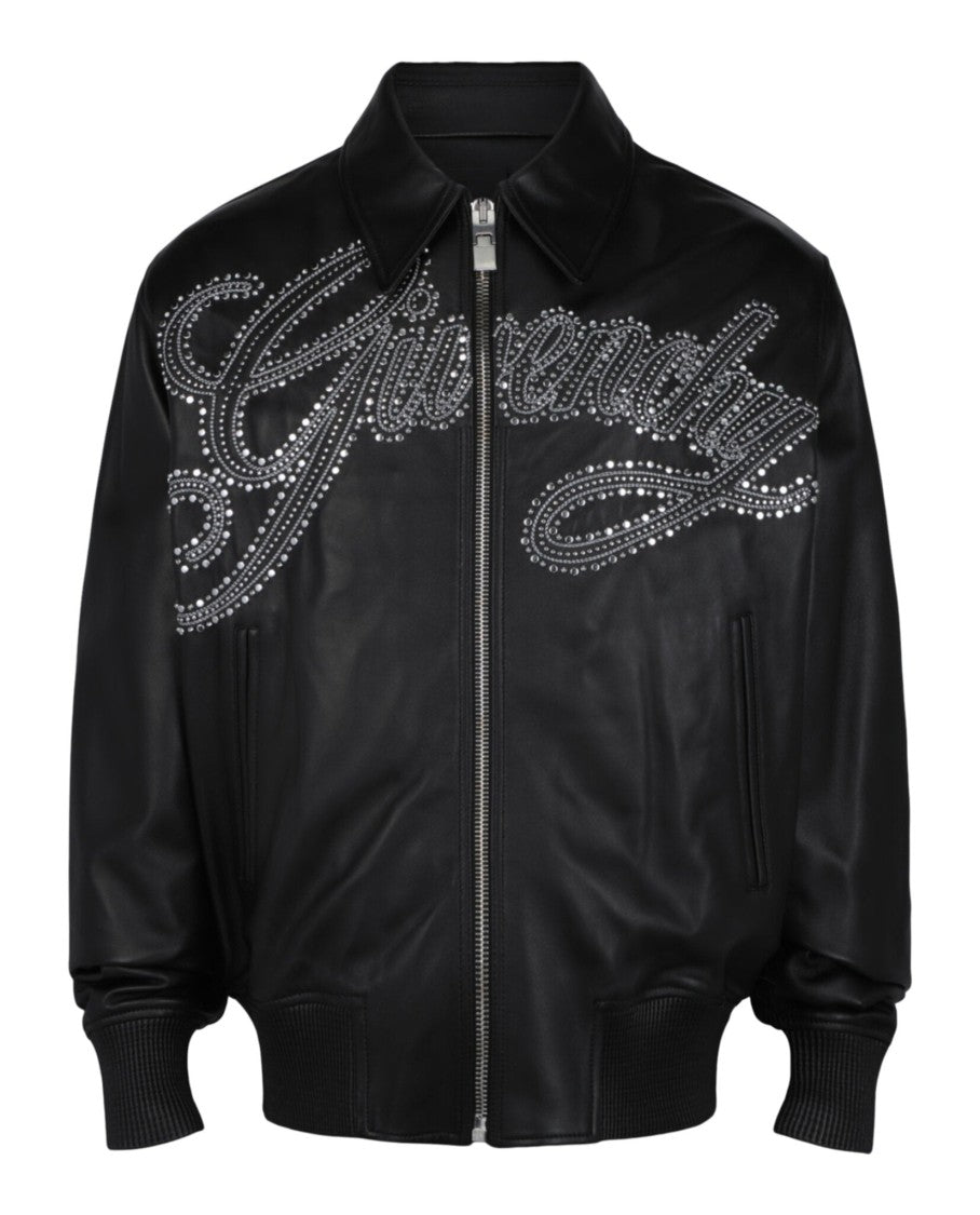 Givenchy Studded Logo Leather Jacket