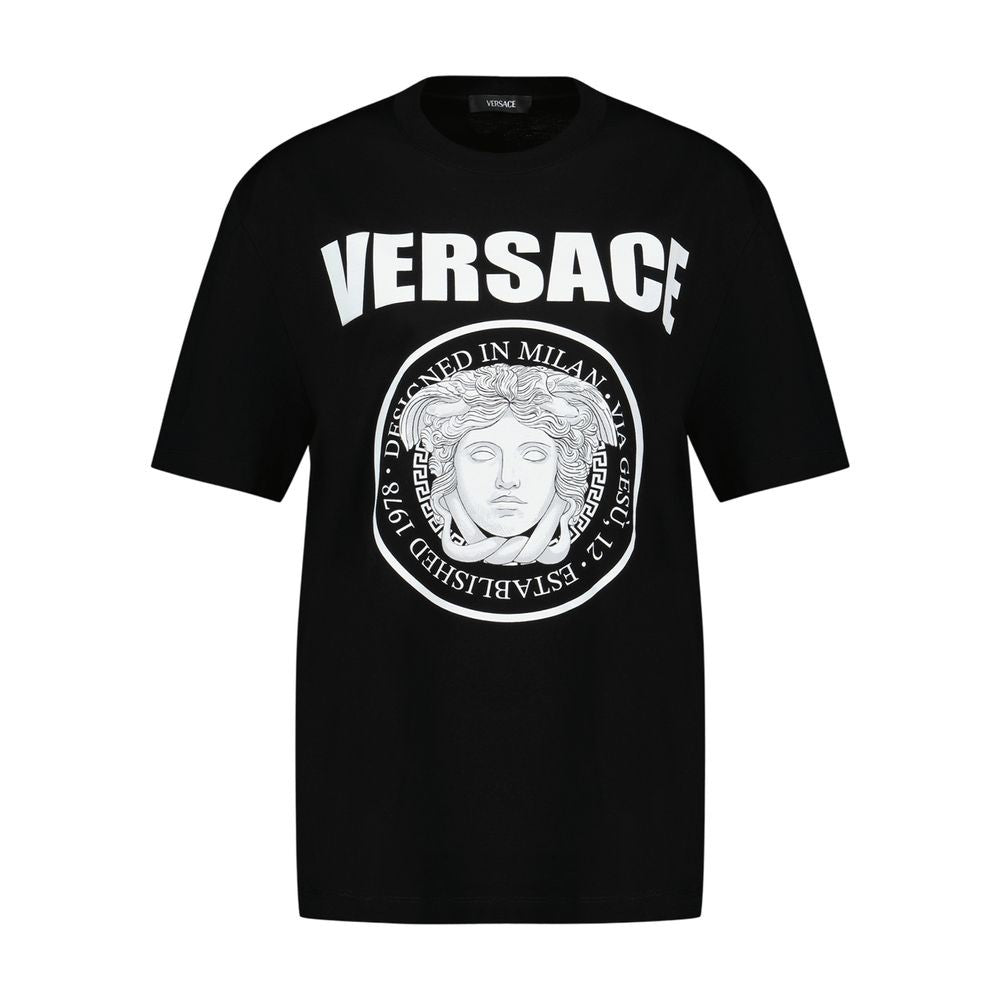 Versace Medusa Rock T Shirt - Versace - Cotton - Black