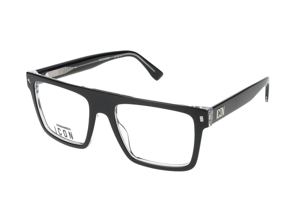 Dsquared2 Eyeglasses Icon 0012 7C5 Black Crystal 54/18/145