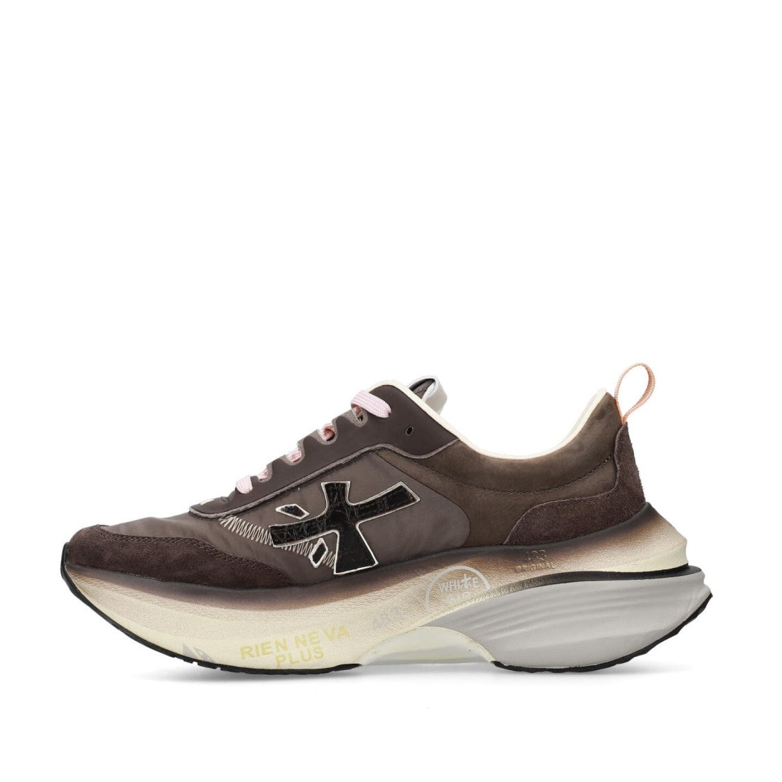 Premiata Hill Sneakers In Suede And Technical Fabric Hill