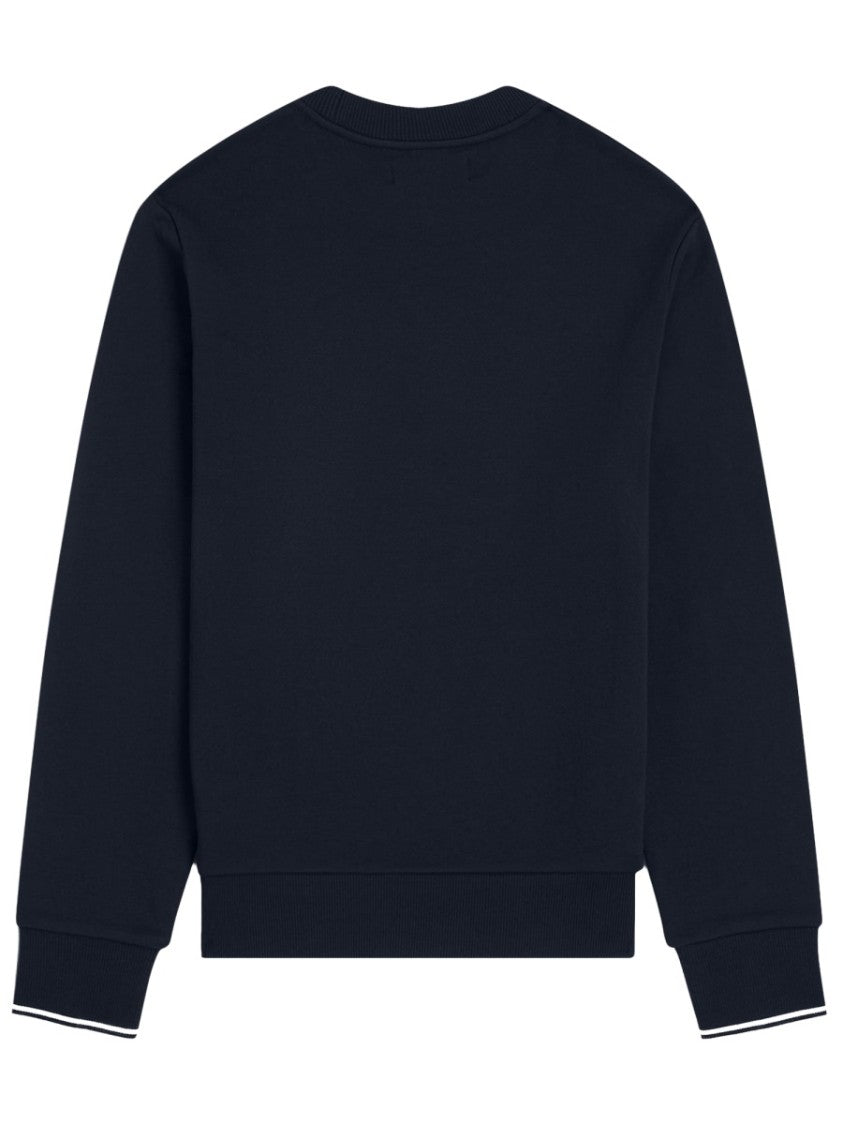 Fred Perry Crew Neck Thin Stripes Cuffs Sweatshirt