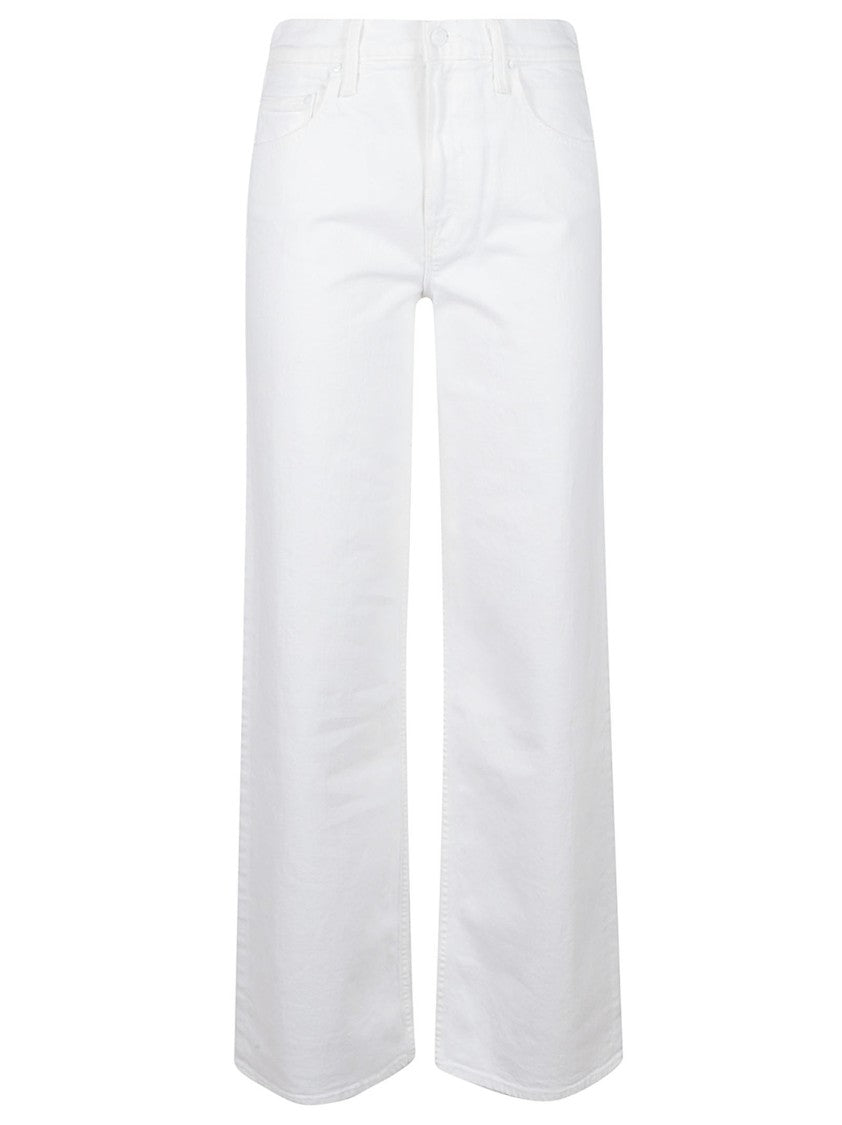 Mother Wide-Leg Cropped Pants With High Waist