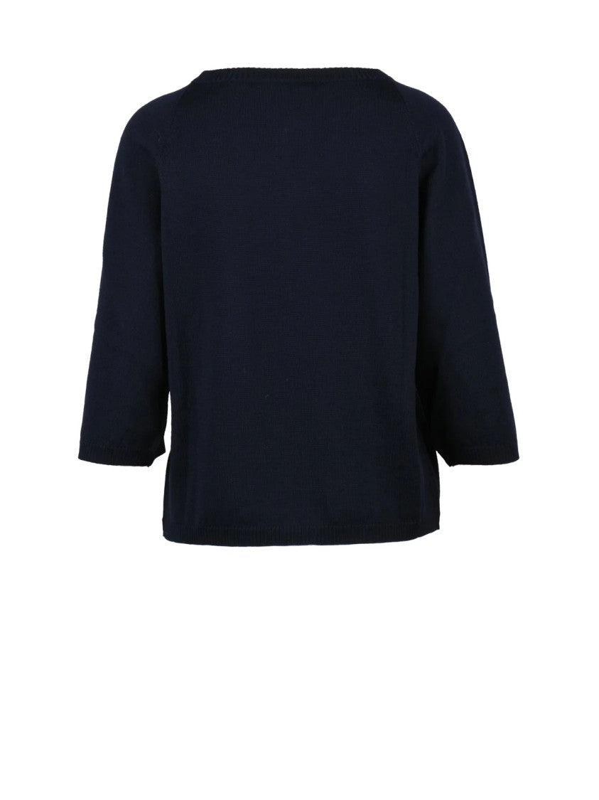 Glamourette Short Pullover In Extrafine Merino Wool With Raglan Sleeves