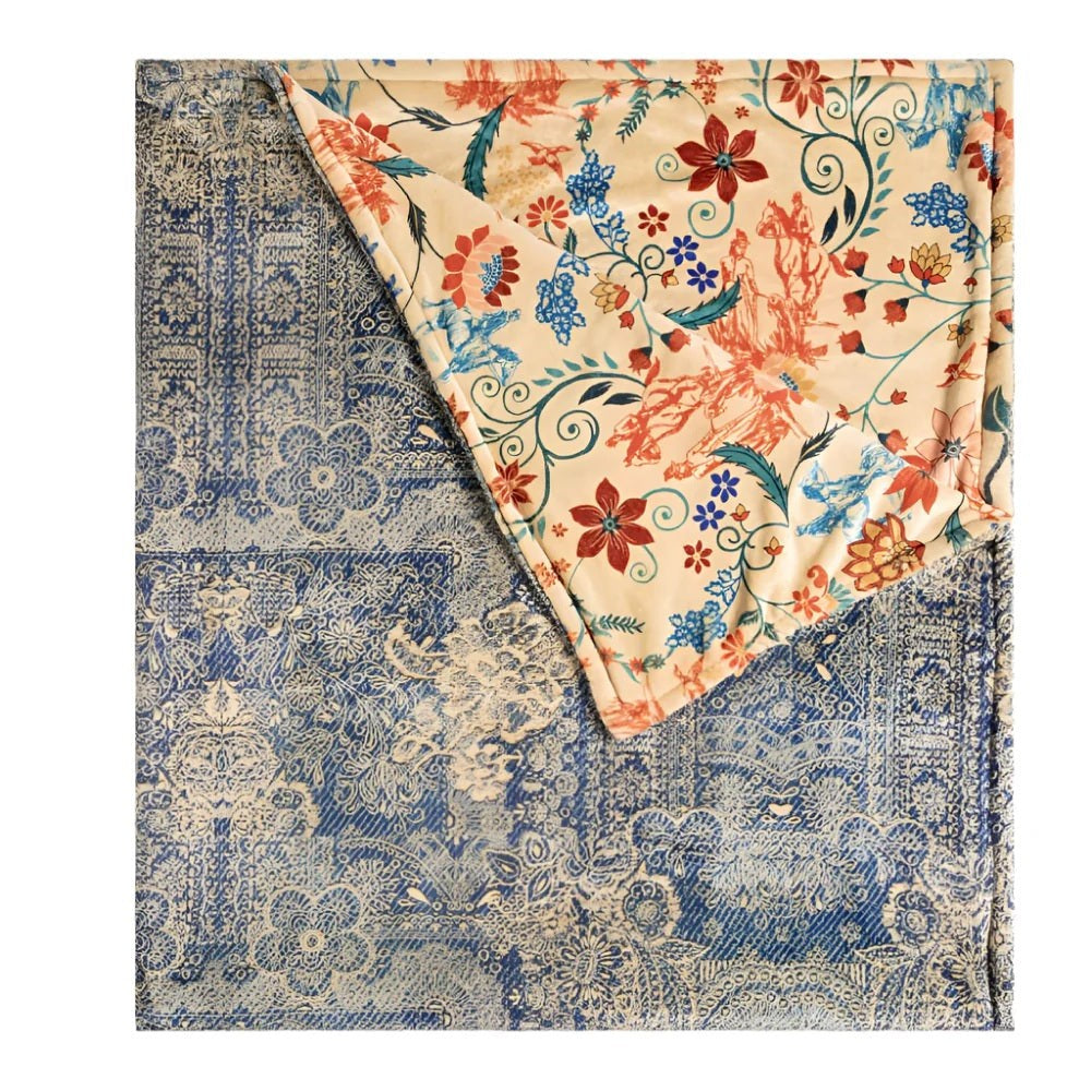 Johnny Was Denim Print Laurel Canyon Cozy Blanket - H17025-1