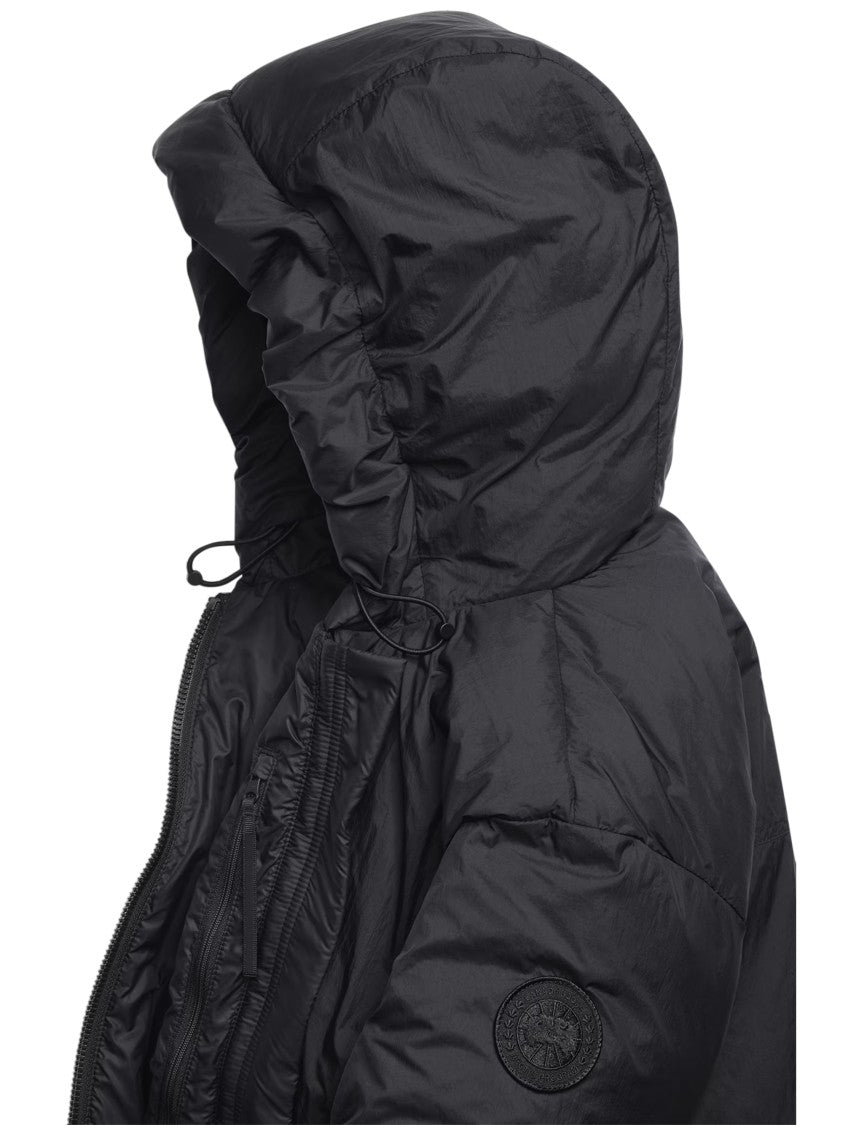 Canada Goose Cropped Black Puffer Jacket With Adjustable Hood