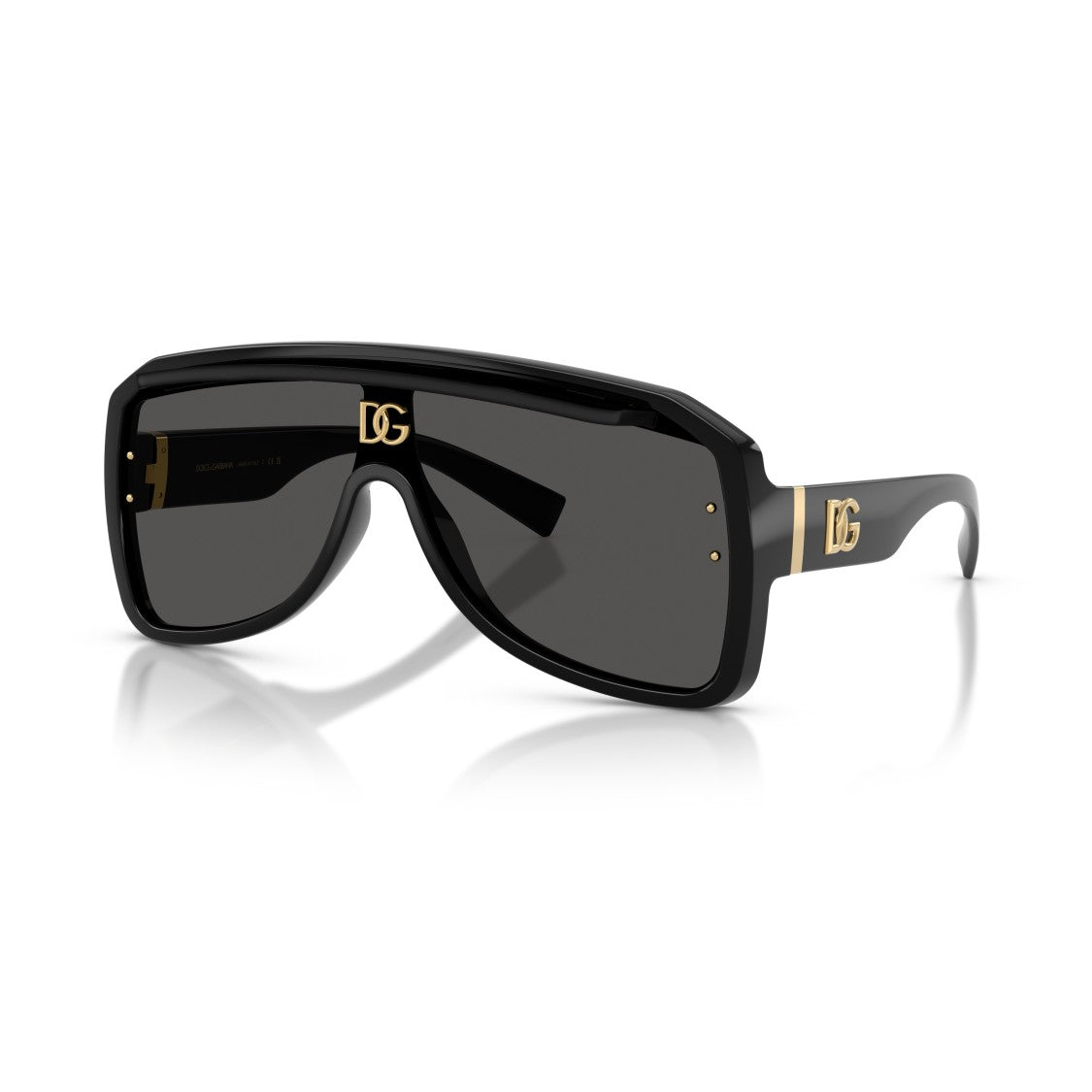 Dolce & Gabbana 0Dg6205 Oversized Rectangular Sunglasses With Gold Accents