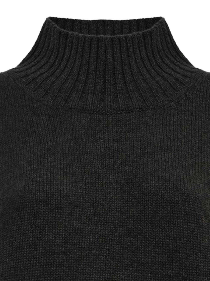 Malo Cashmere Sweater With Ribbed Turtleneck And Long Sleeves
