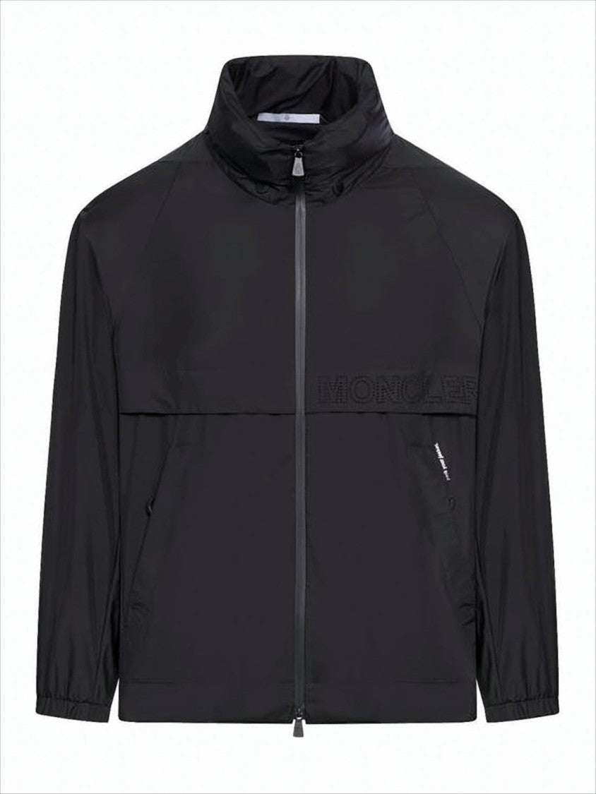 Moncler Lightweight Black Jacket With High Collar