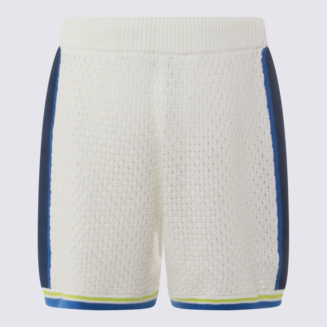 Casablanca Textured Knit Shorts With Ribbed Accents