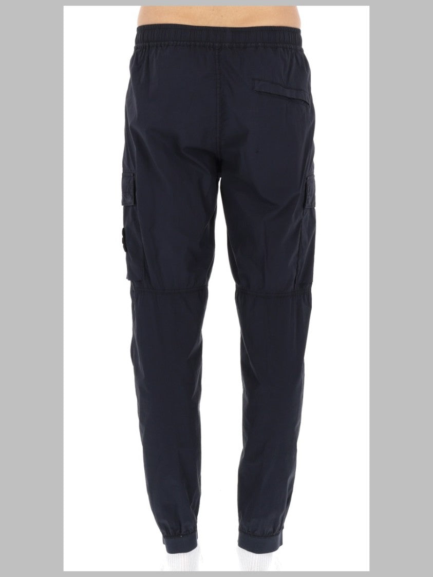 Stone Island Relaxed Fit Cargo Pants With Elastic Waist And Flap Pockets