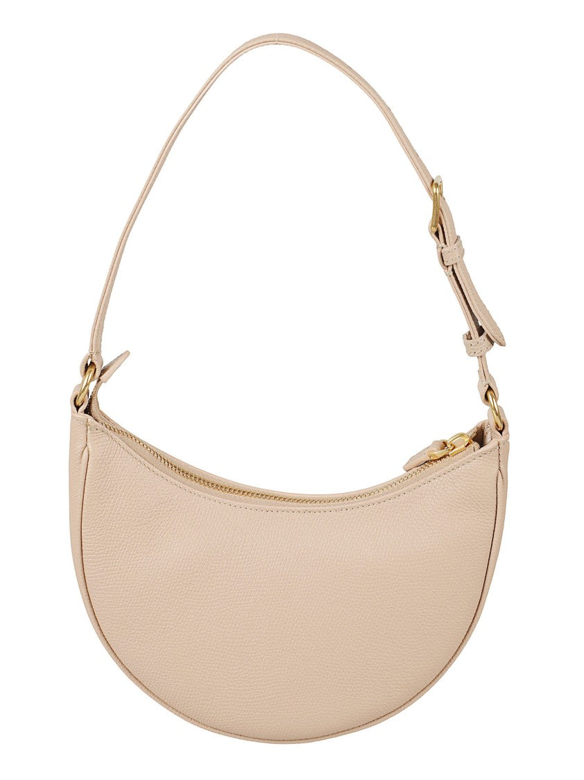 Valentino Garavani Crescent-Shaped Handbag In Textured Calf Leather