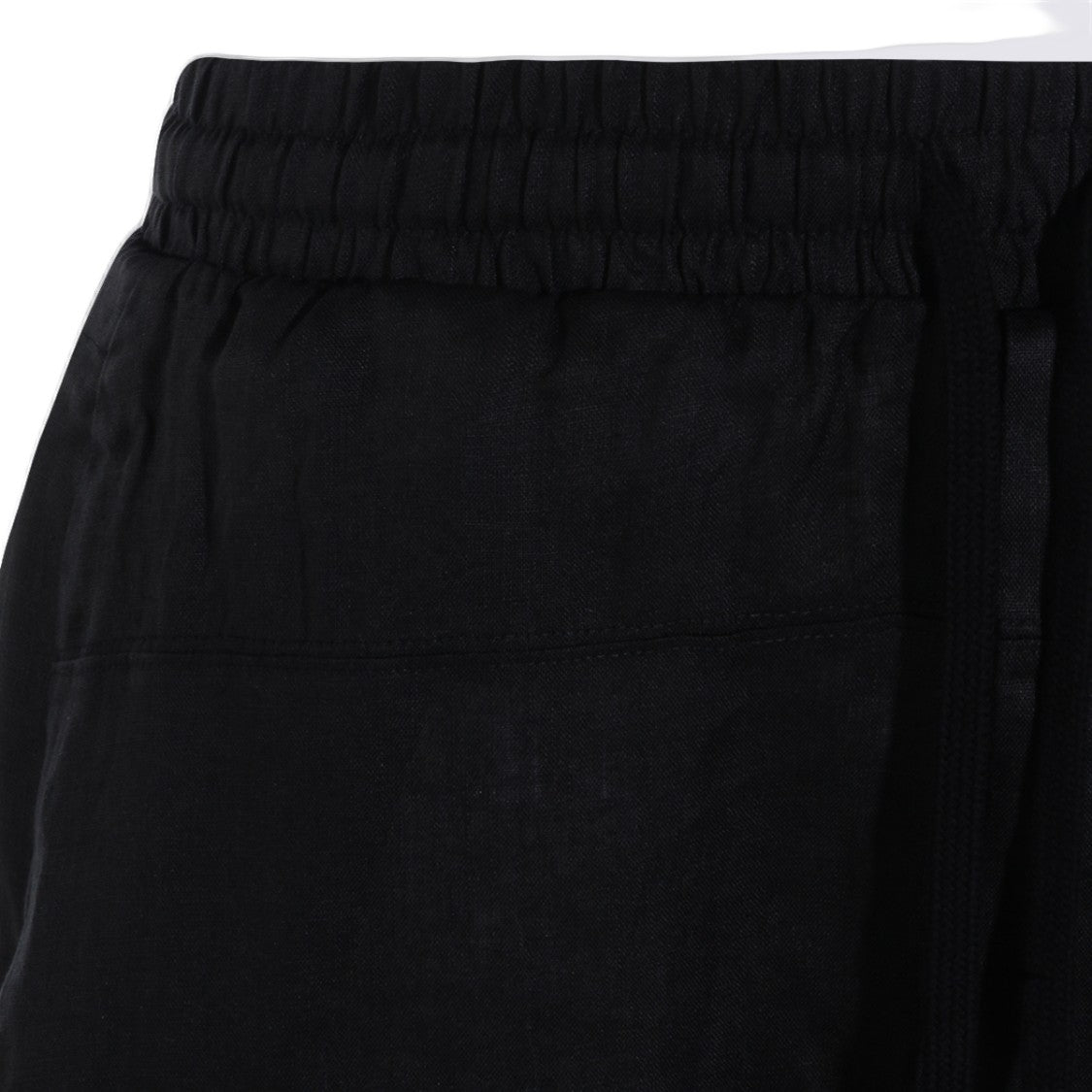 Thom Krom Straight-Cut Black Shorts With Adjustable Waistband