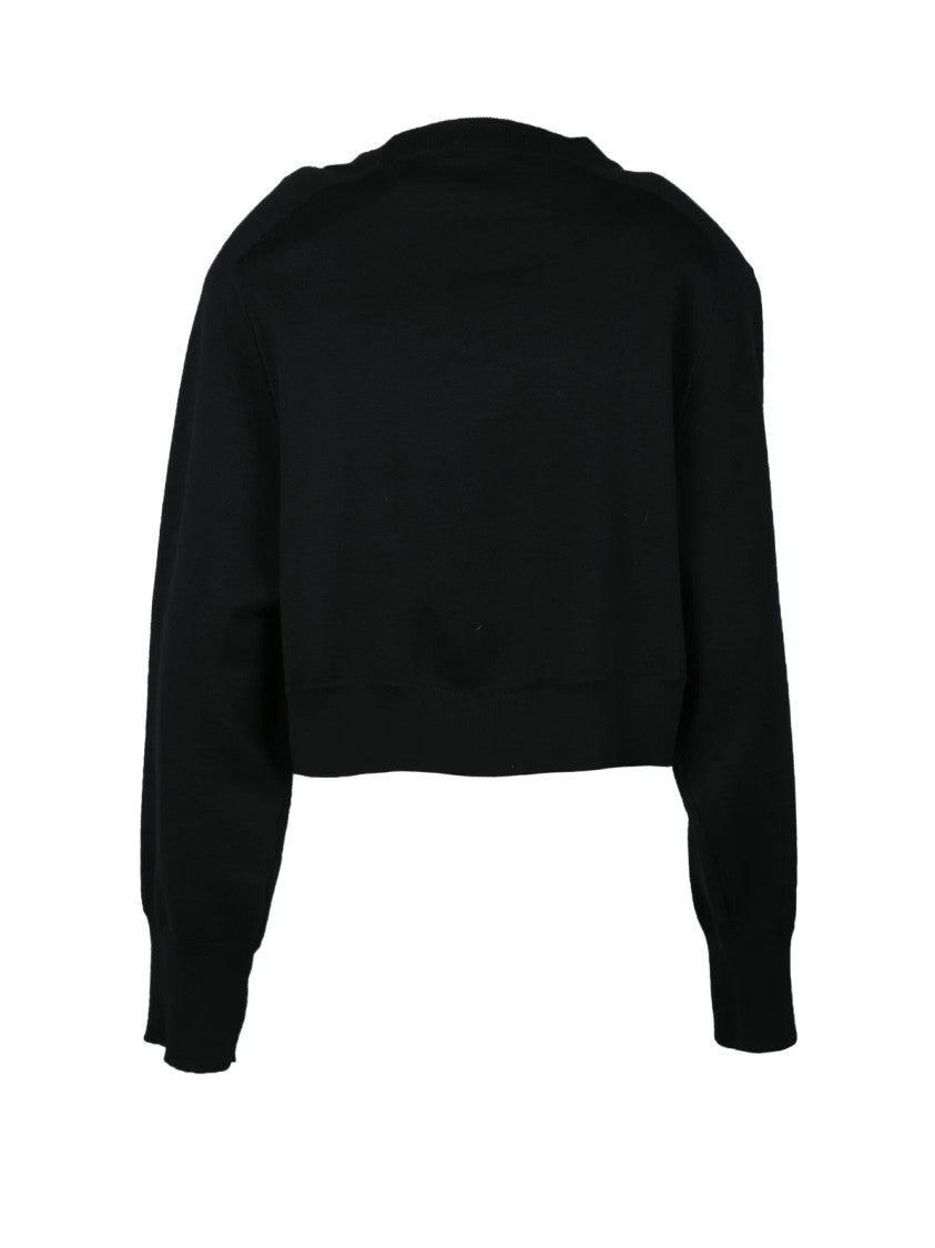 Rotate Birger Christensen Black Cotton Cashmere Sweater