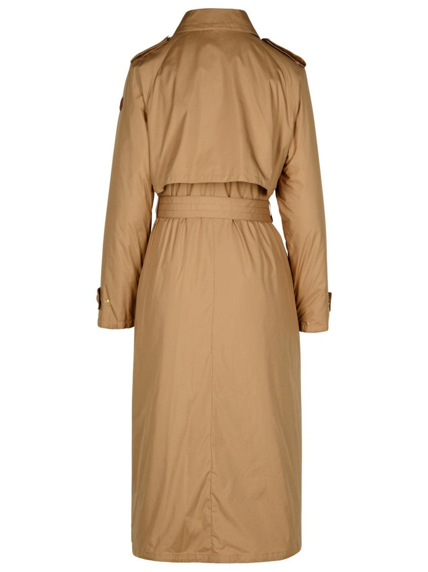 Moncler Barbetane' Beige Polyester Trench Coat