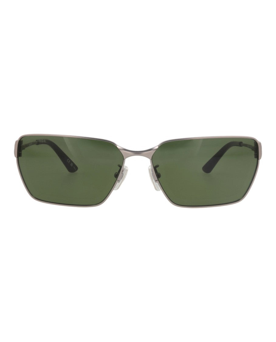 Balenciaga Square-Frame Metal Sunglasses