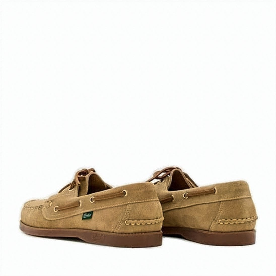 Paraboot Brown Suede Moccasin Loafers With Lace-Up Front