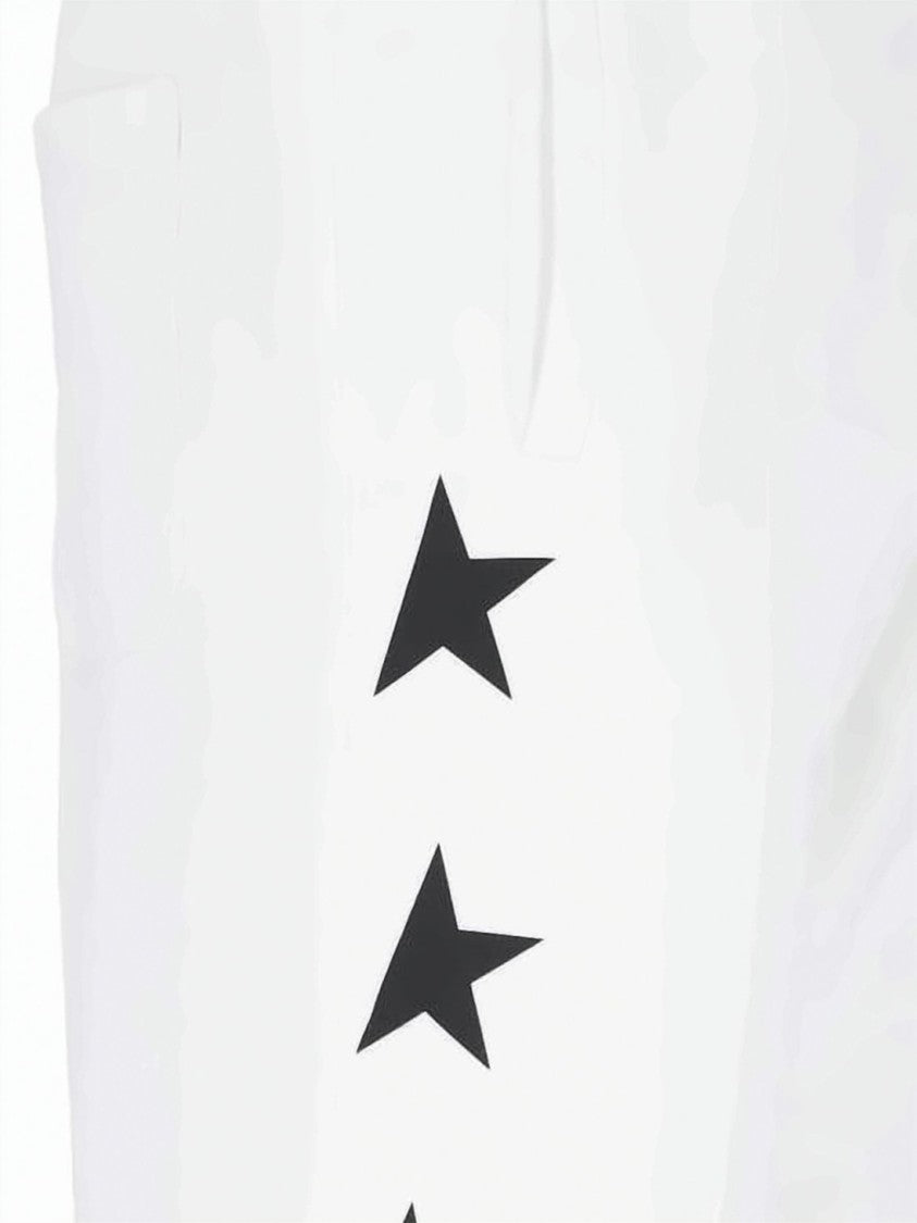Golden Goose Relaxed Fit Jogging Pants With Black Star Motifs