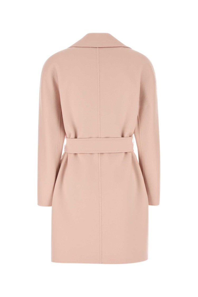 Mm Studio Pink Wool Blend Ajaccio Coat