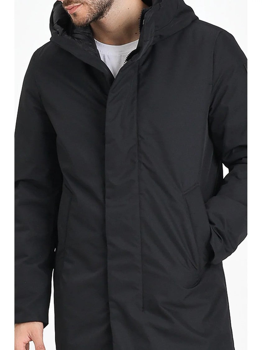 Bomboogie Black Padded Hooded Polyester Coat