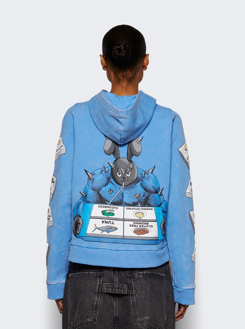 Natasha Zinko Muscle Zip-Up Hoodie - Blue