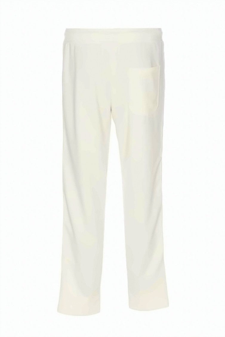 Golden Goose Off-White Jogging Pants With Star Motifs And Elastic Waistband