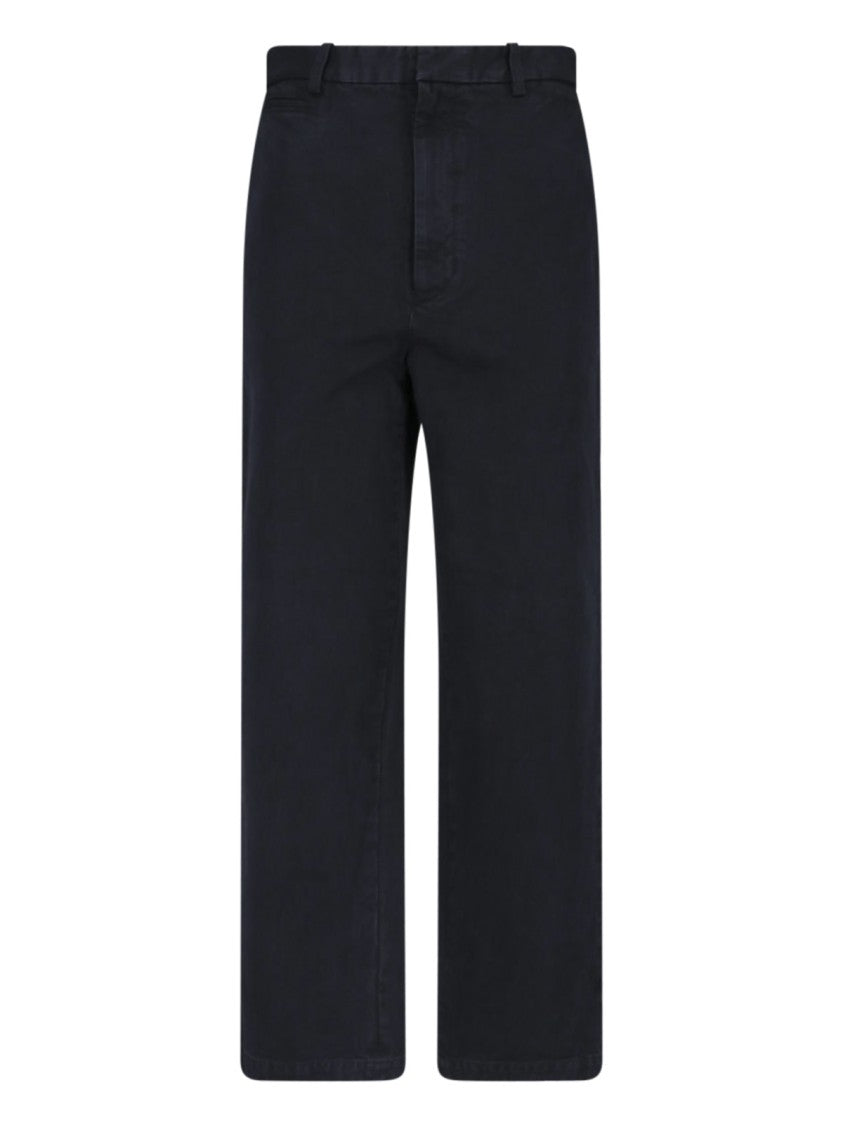 Auralee Black Straight-Leg Mid-Rise Tailored Trousers