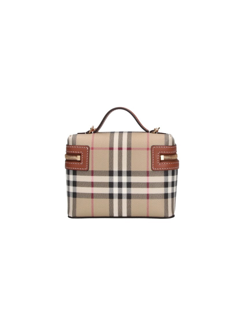 Burberry Mini Check Vanity Chain Handbag