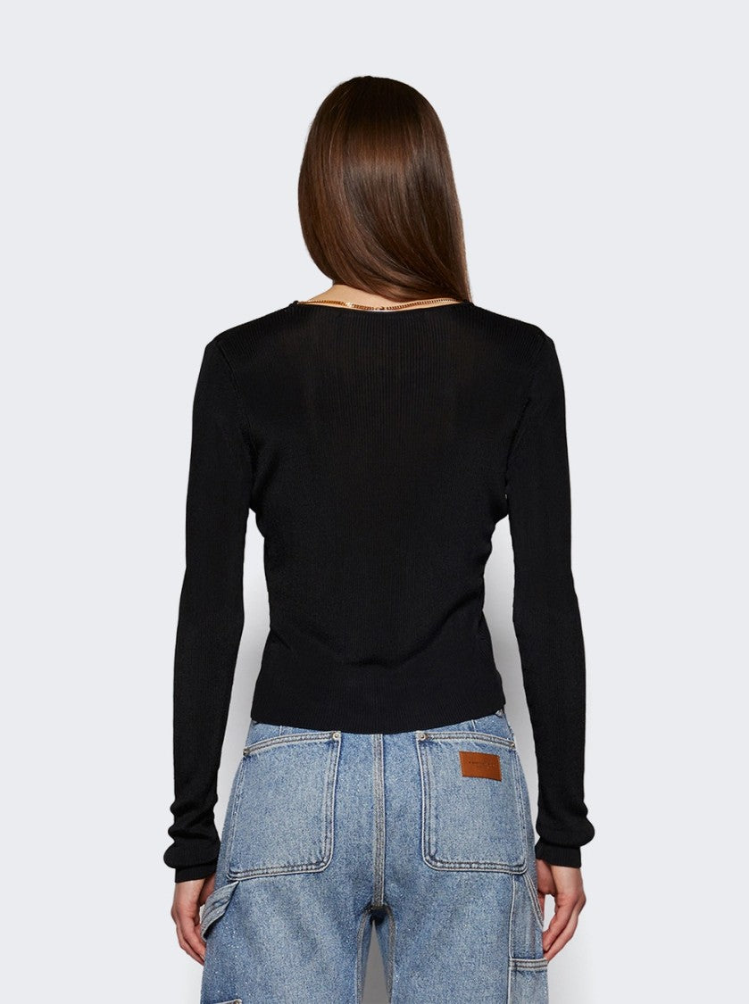 Alexander Wang Pullover With Nameplate Chain Black