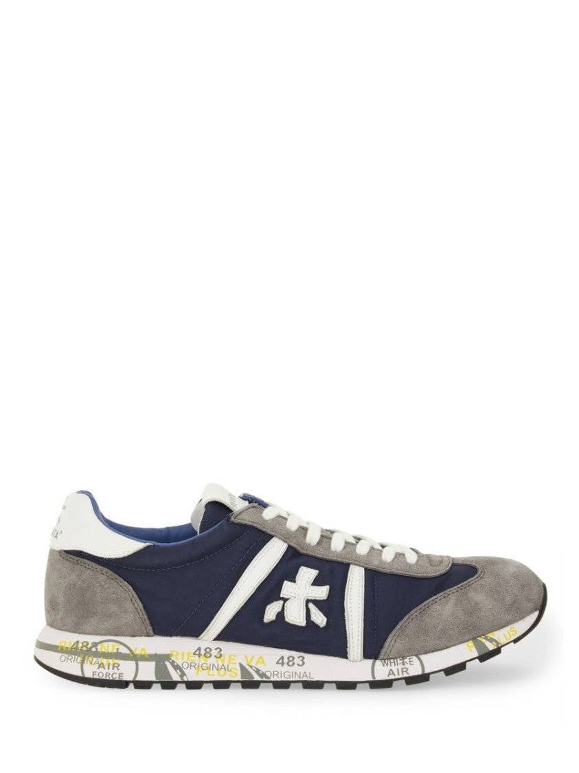 Premiata Lucy Mesh Calfskin Suede Sneakers