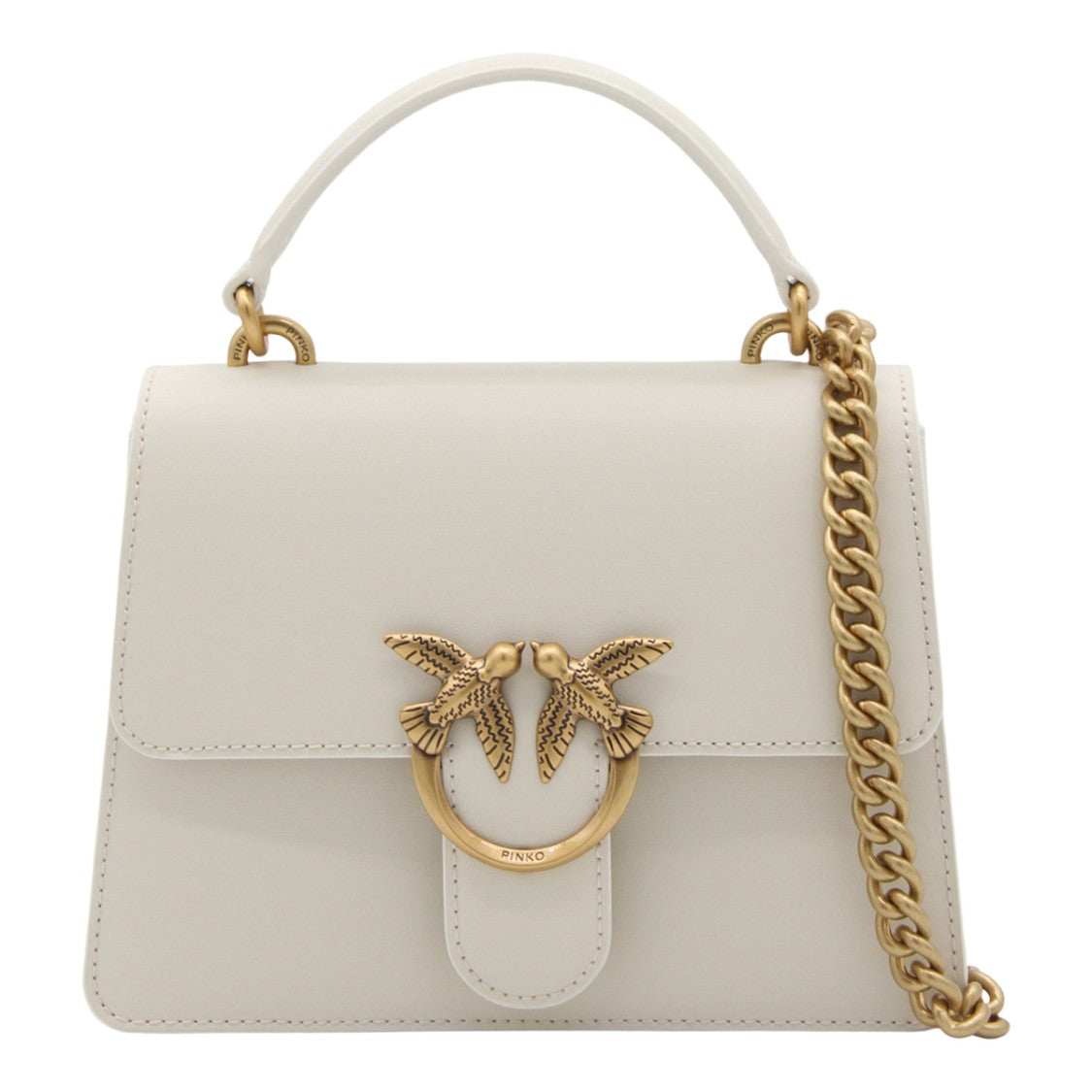 Pinko Structured Handbag With Gold-Tone Chain