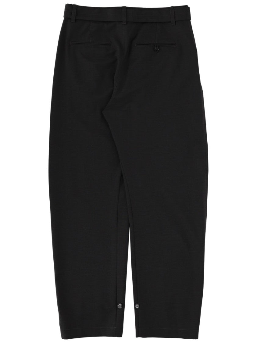 Lemaire Black Polyester-Blend Cropped Tailored Pants