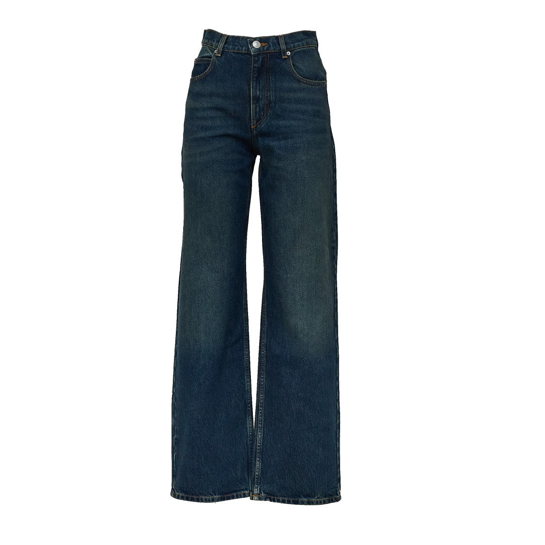 Isabel Marant Dromie Denim Pants With Straight Cut And Classic 5-Pocket Design