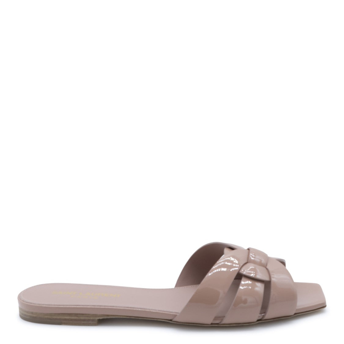 Saint Laurent Nude Tribute Leather Flat Sandals