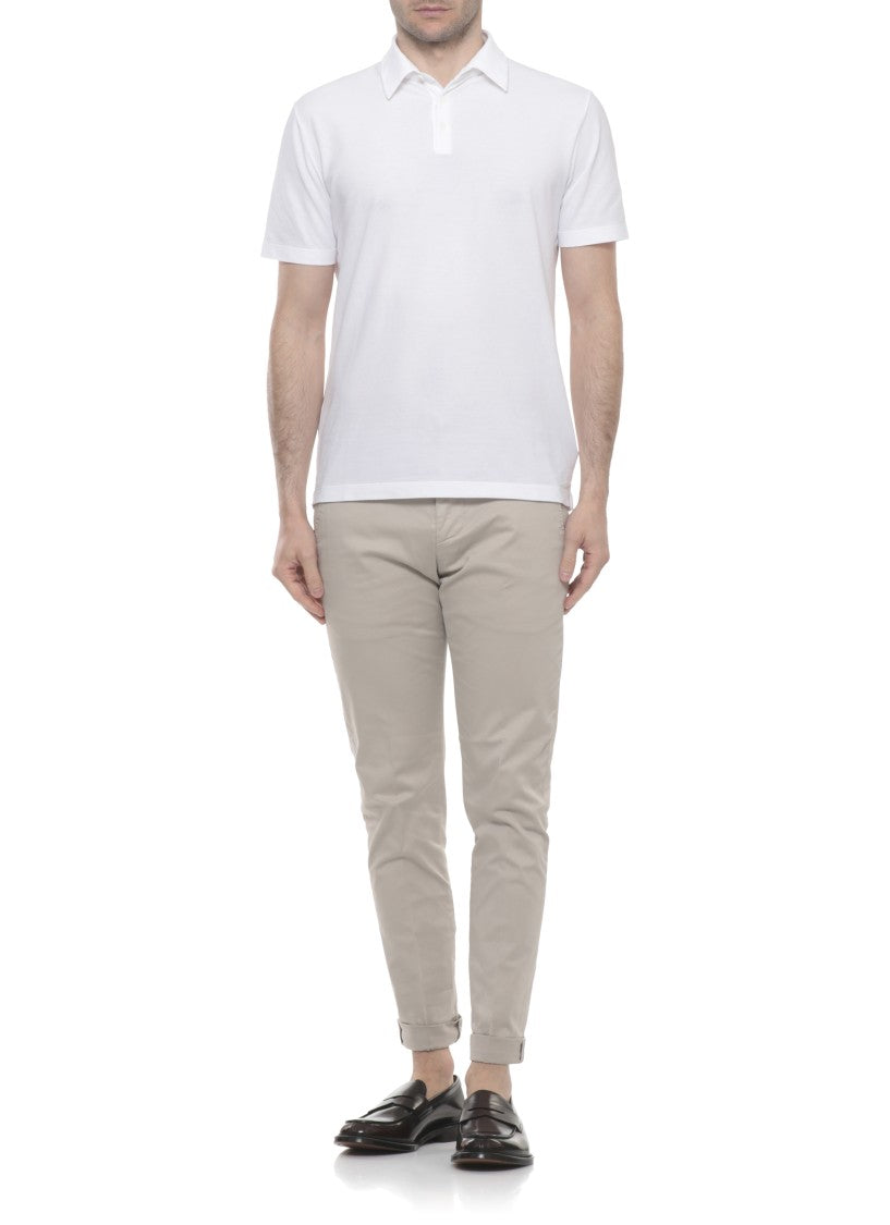 Dondup Ivory Gaubert Cotton Chino Pants