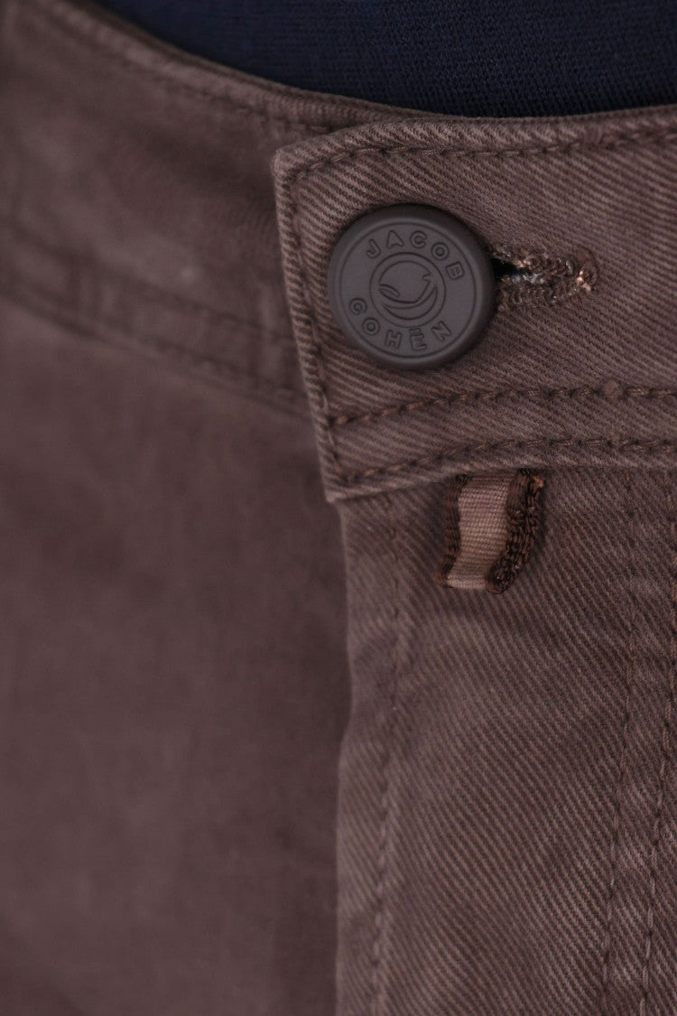 Jacob Cohen Scott Fit Peach Hand Cotton 5-Pocket Trousers