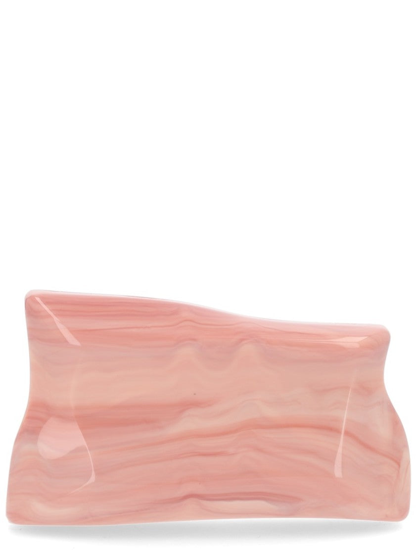 Cult Gaia Malaya Wavy Marbled Acrylic Clutch