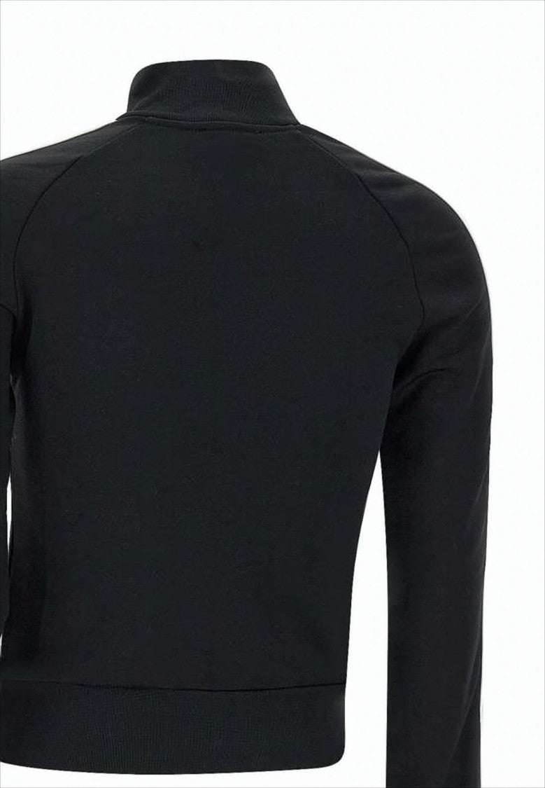 Diesel Cropped Black Jacket With High Collar