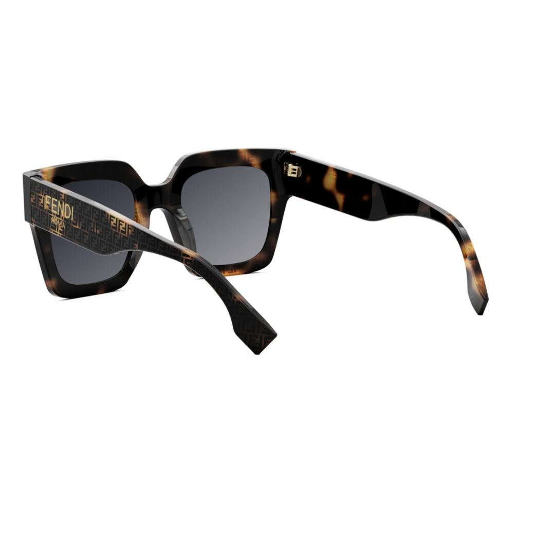 Fendi Oversized Tortoiseshell Sunglasses With Monogram Accents
