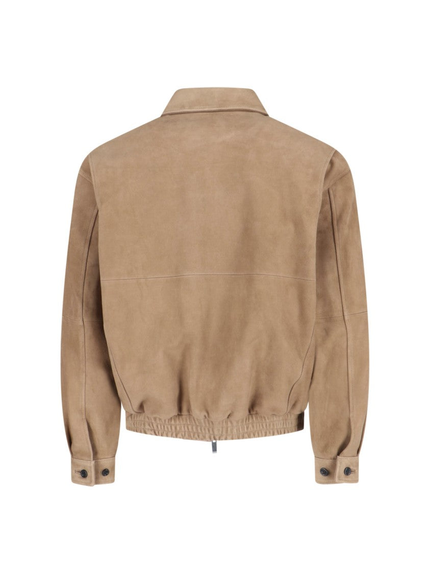 Tonywack Structured Beige Jacket With High Collar
