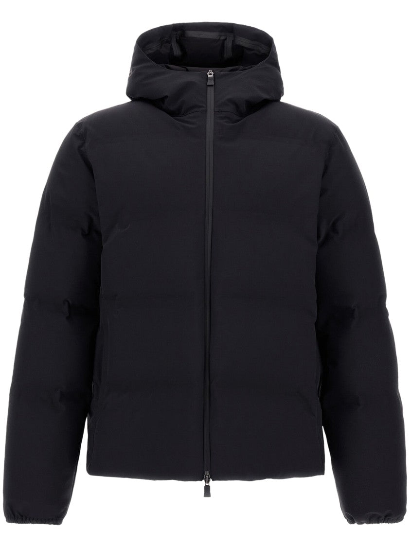 Herno Black High-Collar Quilted Padded Down Jacket