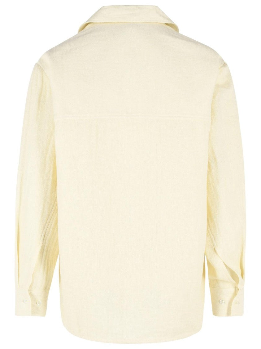 Séfr 'Wes' Ecru Cotton And Linen Shirt