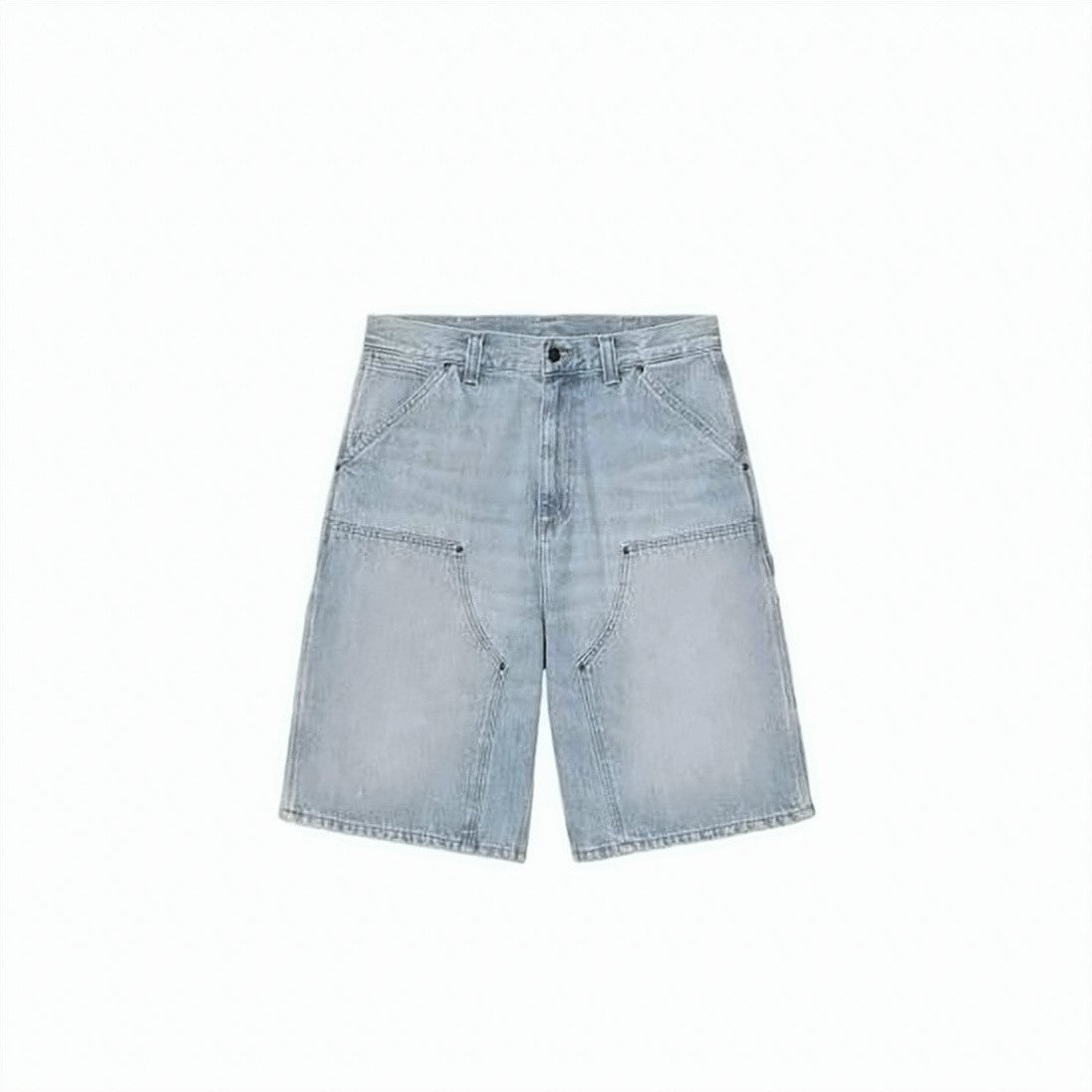 Carhartt Wip Relaxed Fit Knee-Length Denim Shorts With Multiple Pockets
