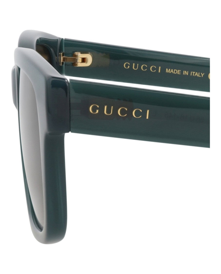 Gucci Square-Frame Injection Sunglasses With Saddle Nose Bridge
