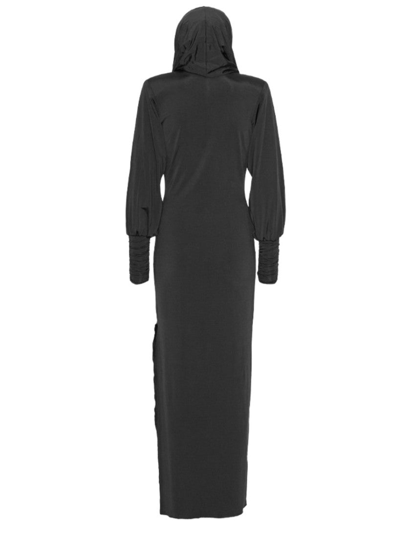 Rotate Birger Christensen Deep Cowl Hood Midi Dress