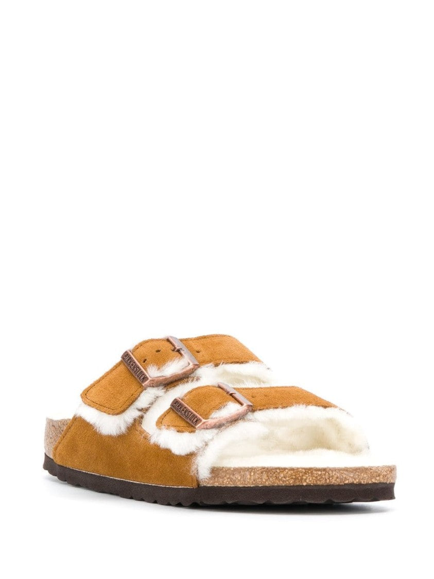 Birkenstock Arizona Shearling-Lined Suede Sandals