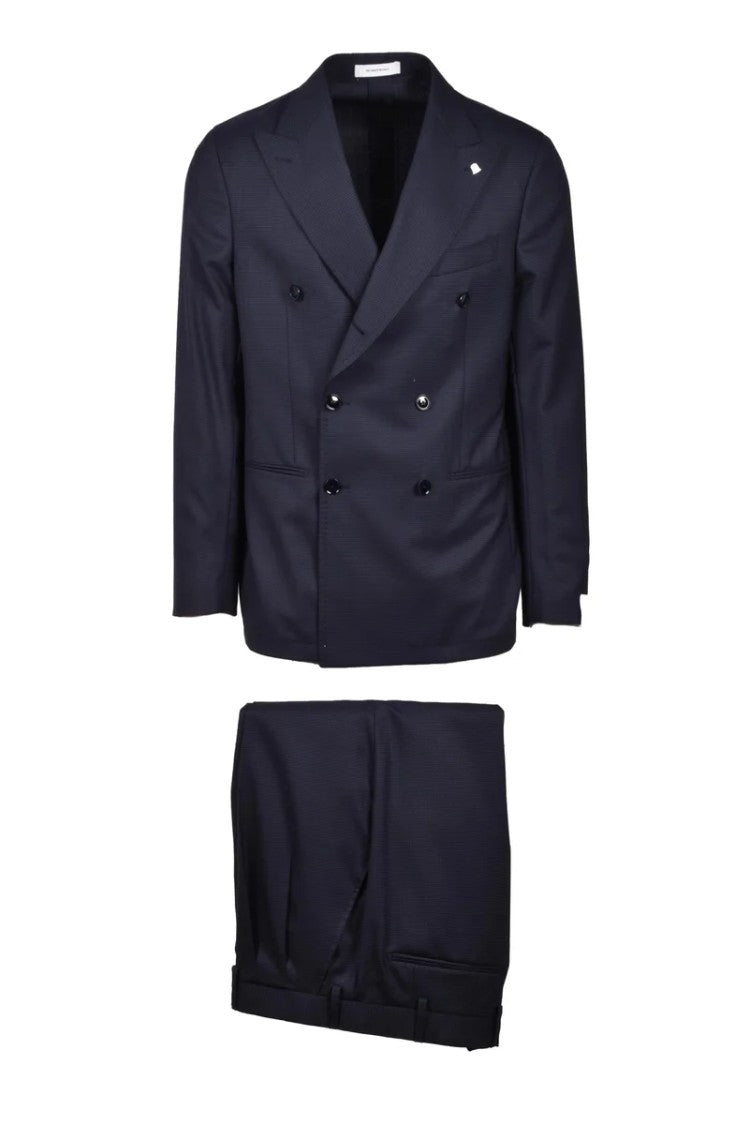 Alberto La Torre Virgin Wool Suit - Blue/Black