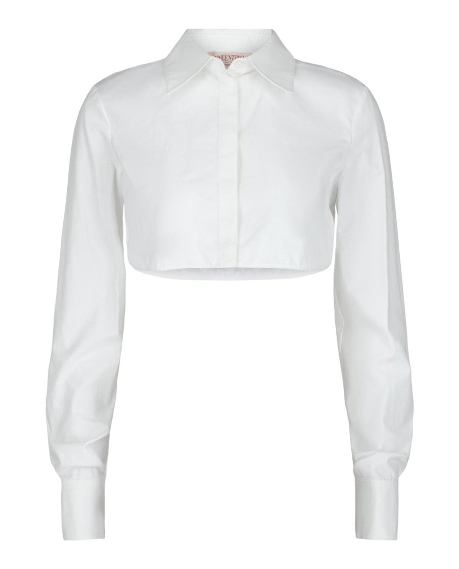 Valentino Cropped Cotton Poplin Shirt