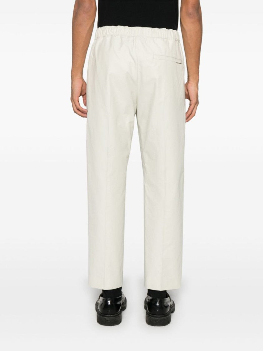 Lanvin Light Beige Elasticated Drawstring Cotton Trousers